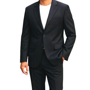 Mario Rossi 48L Men's Blazer Gray Suit Coat Sport Jacket 2 Buttons 48 Long